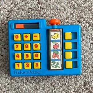 Vintage 1984 Fisher-Price Fun with Food Toy Calculator